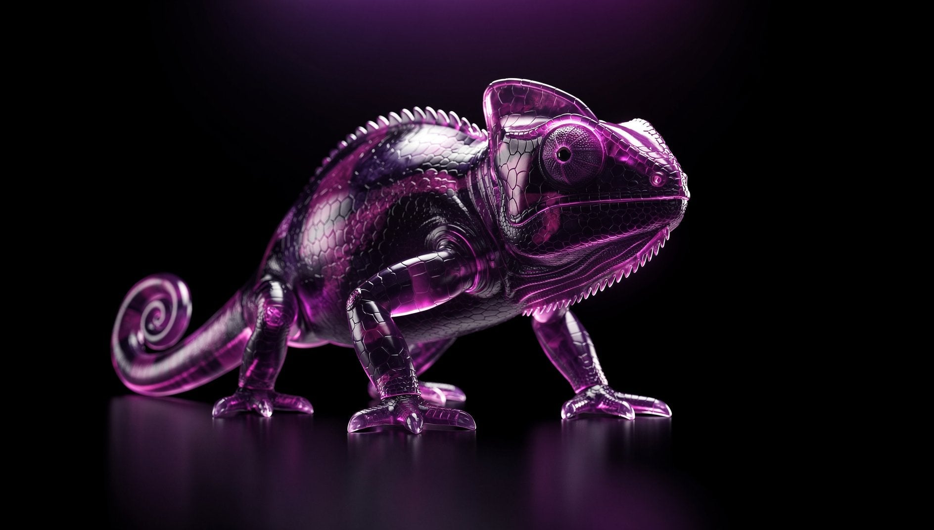 Lila 3D-Vergleich nativer und offensichtlicher Werbeformate auf digitalen Plattformen