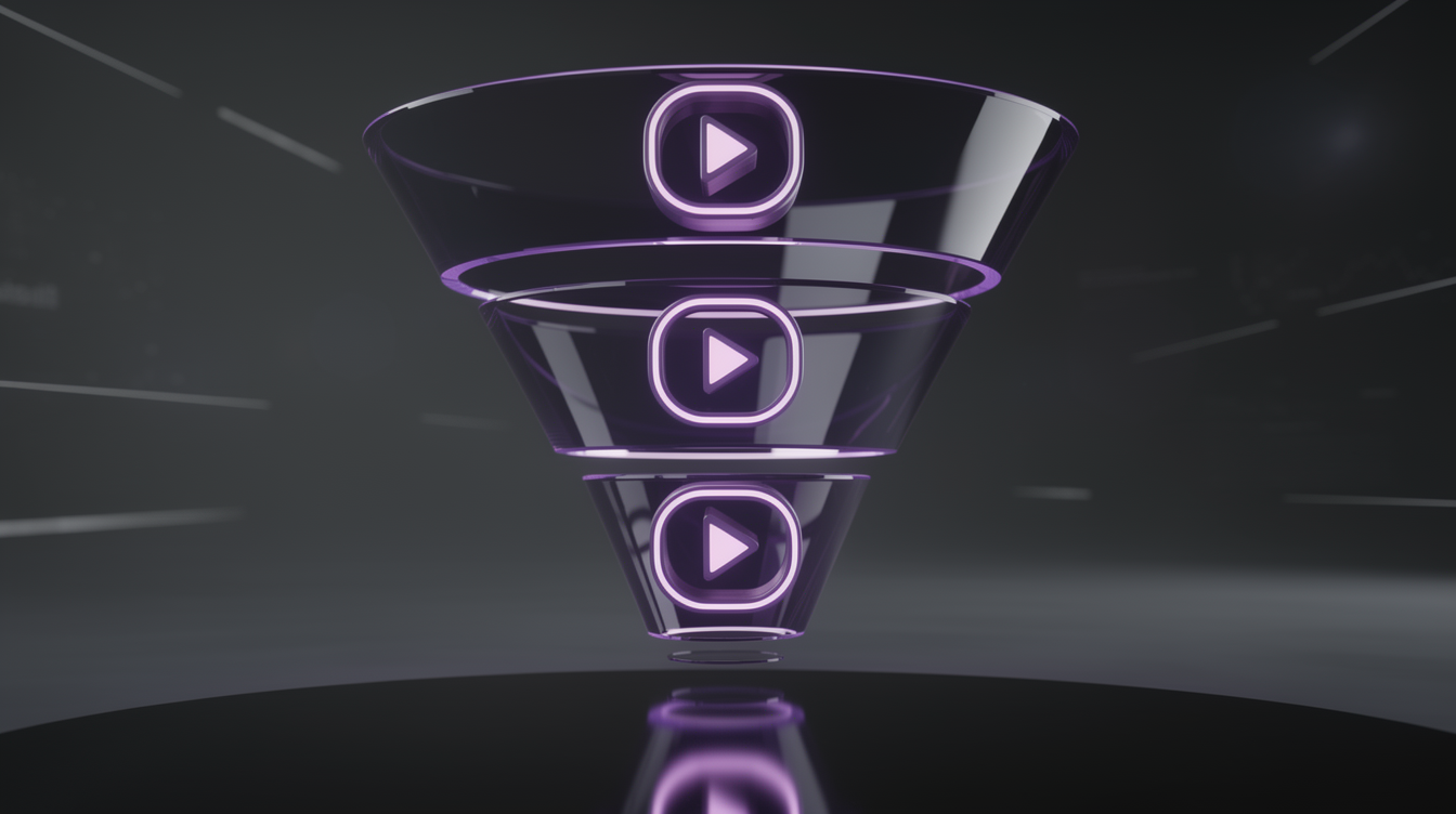 Video Marketing Social Media Strategie lila 3D