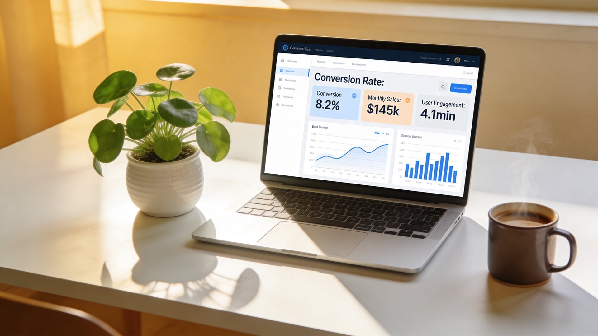 Conversion Rate Optimierung Dashboard mit Social Media Kampagnen-Auswertung