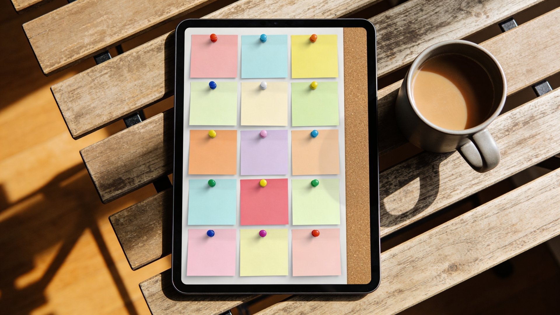 Pinterest Marketing auf Tablet - visuelle Pinnwand fuer Unternehmens-Content und Produktpraesentation