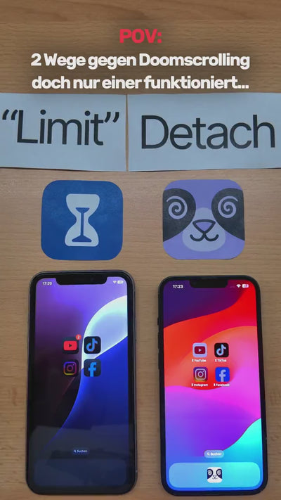 Vergleichs-Ad Limit vs Detach – Meta Ads Creative für App-Installs