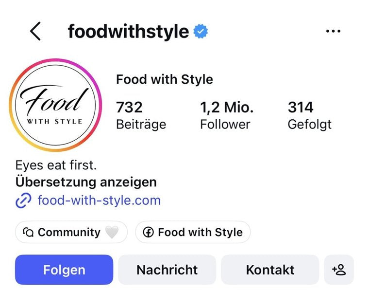 Screenshot: Instagram · 1,2 Mio. Follower
